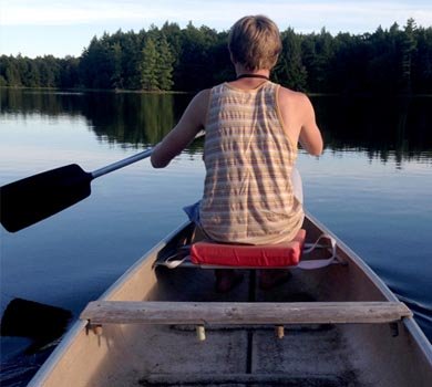 Paddling in Natoma Lake